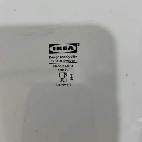 IKEA Of Sweden Dinner Plates White 10 1/2 Inches Round Stoneware Design Set Of 2 - Picture 6 of 6